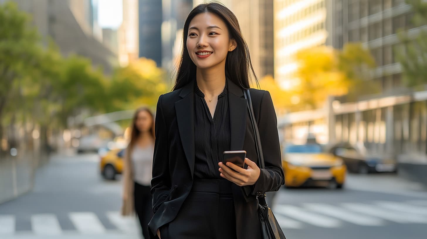 自信を持って話す女性